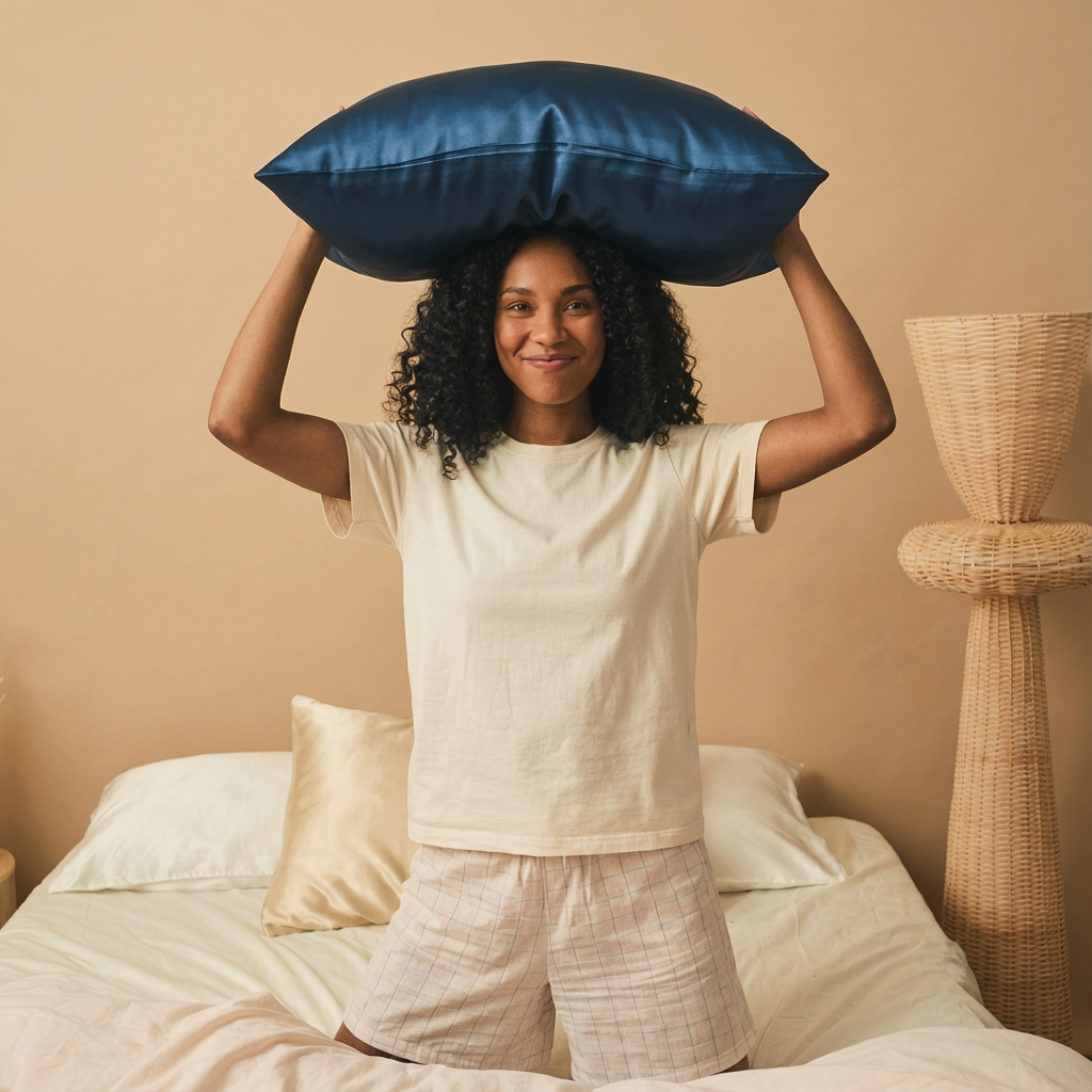 Taie d'oreiller 100% pure soie de mûrier